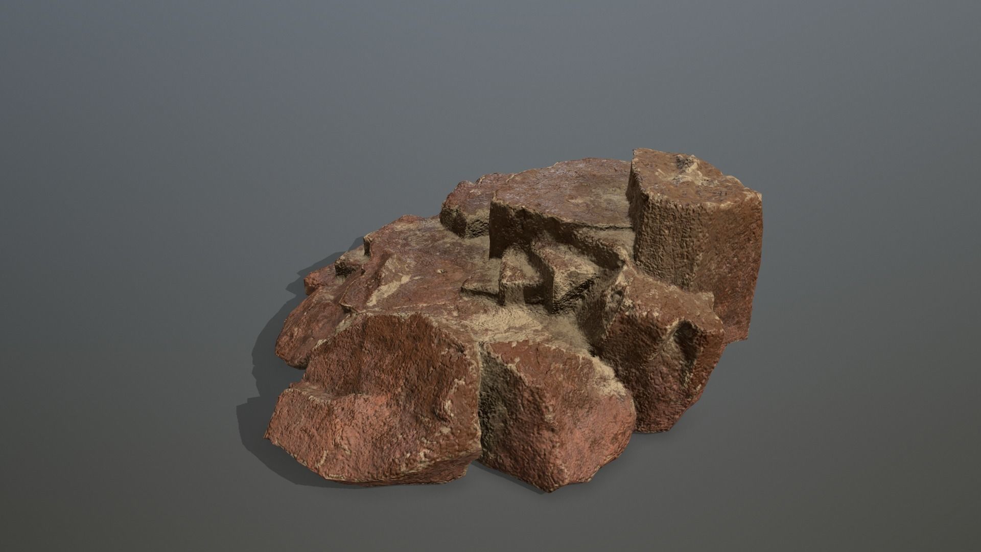 Altar Set rock steps Low-poly 3D model_12