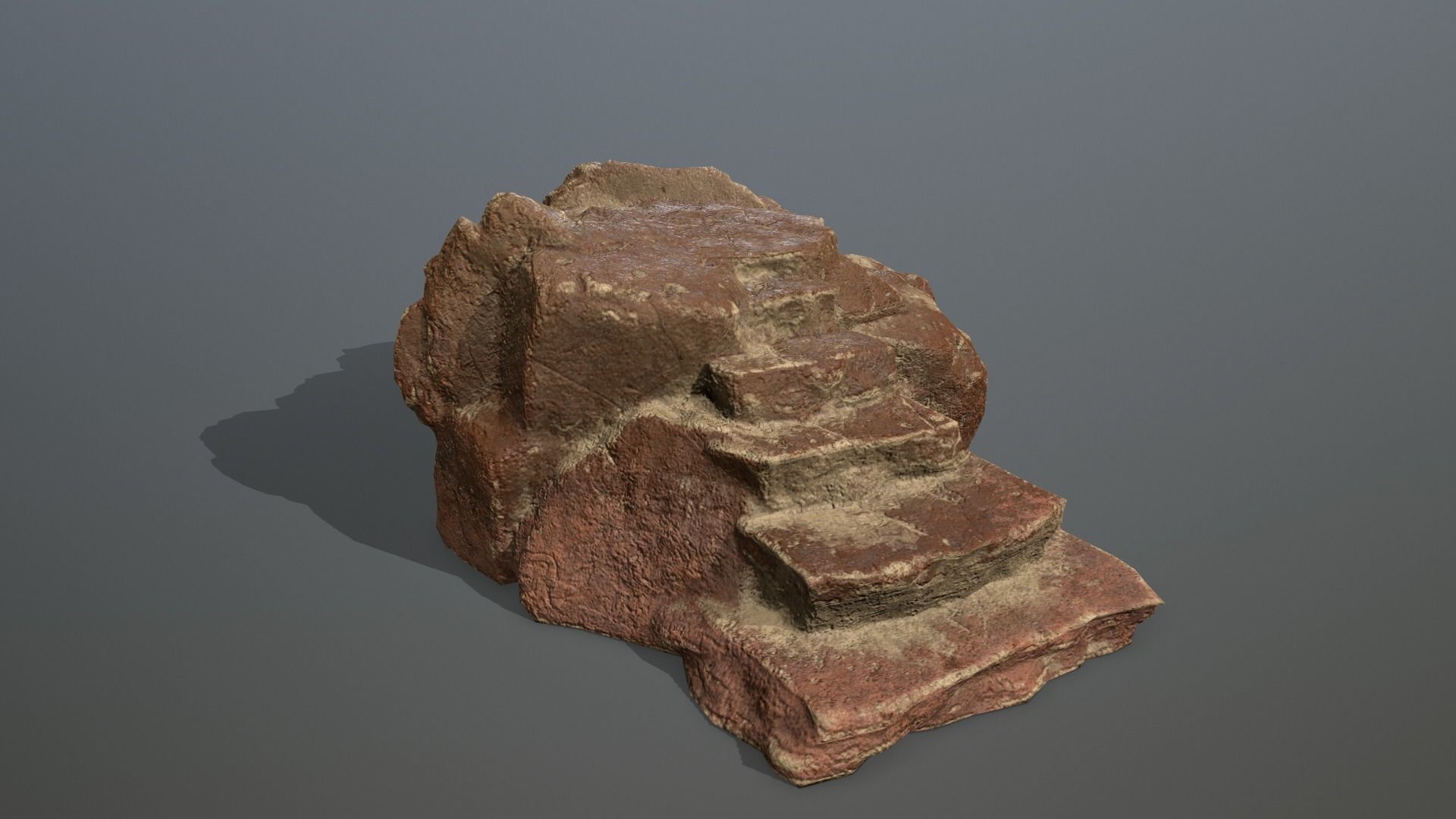 Altar Set rock steps Low-poly 3D model_8