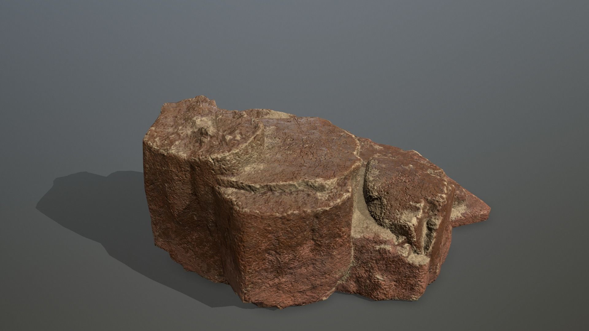 Altar Set rock steps Low-poly 3D model_14