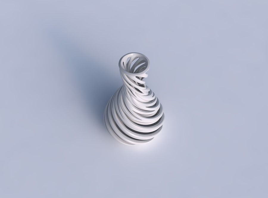 Vase flared with intertwining lines very twisted and tapered 2 3D print model_1