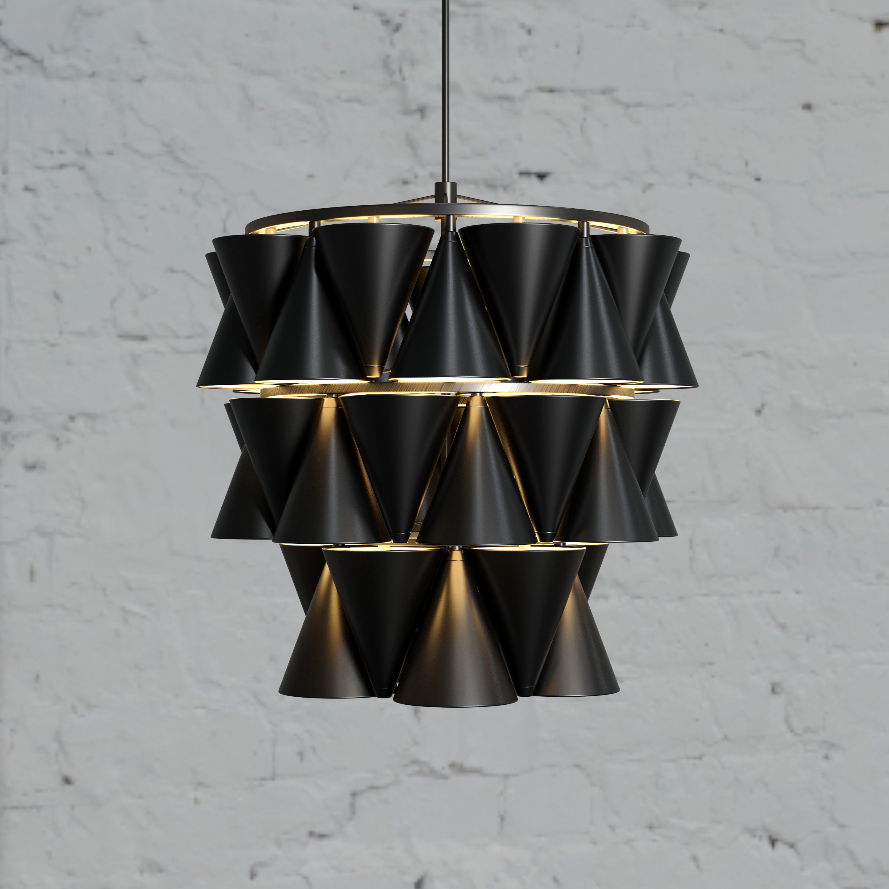 Luca Nichetto Legato 3-Tier Chandelier 3D model_1