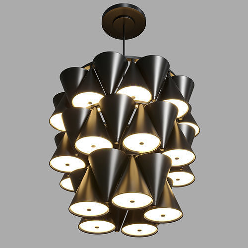 Luca Nichetto Legato 3-Tier Chandelier 3D model