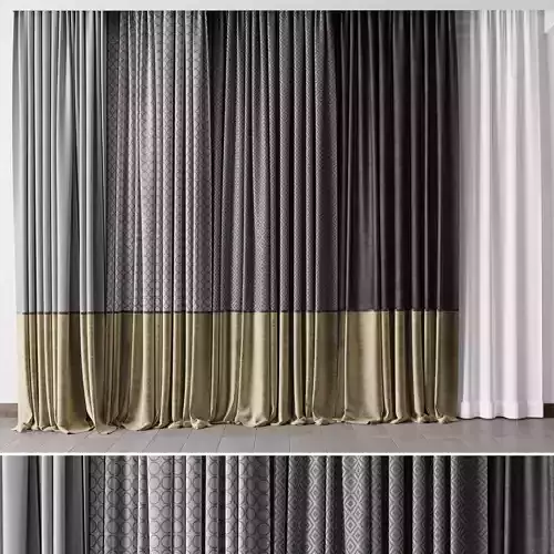 Hadi gray gold Curtains 34 Soft curtains and linen and silk 