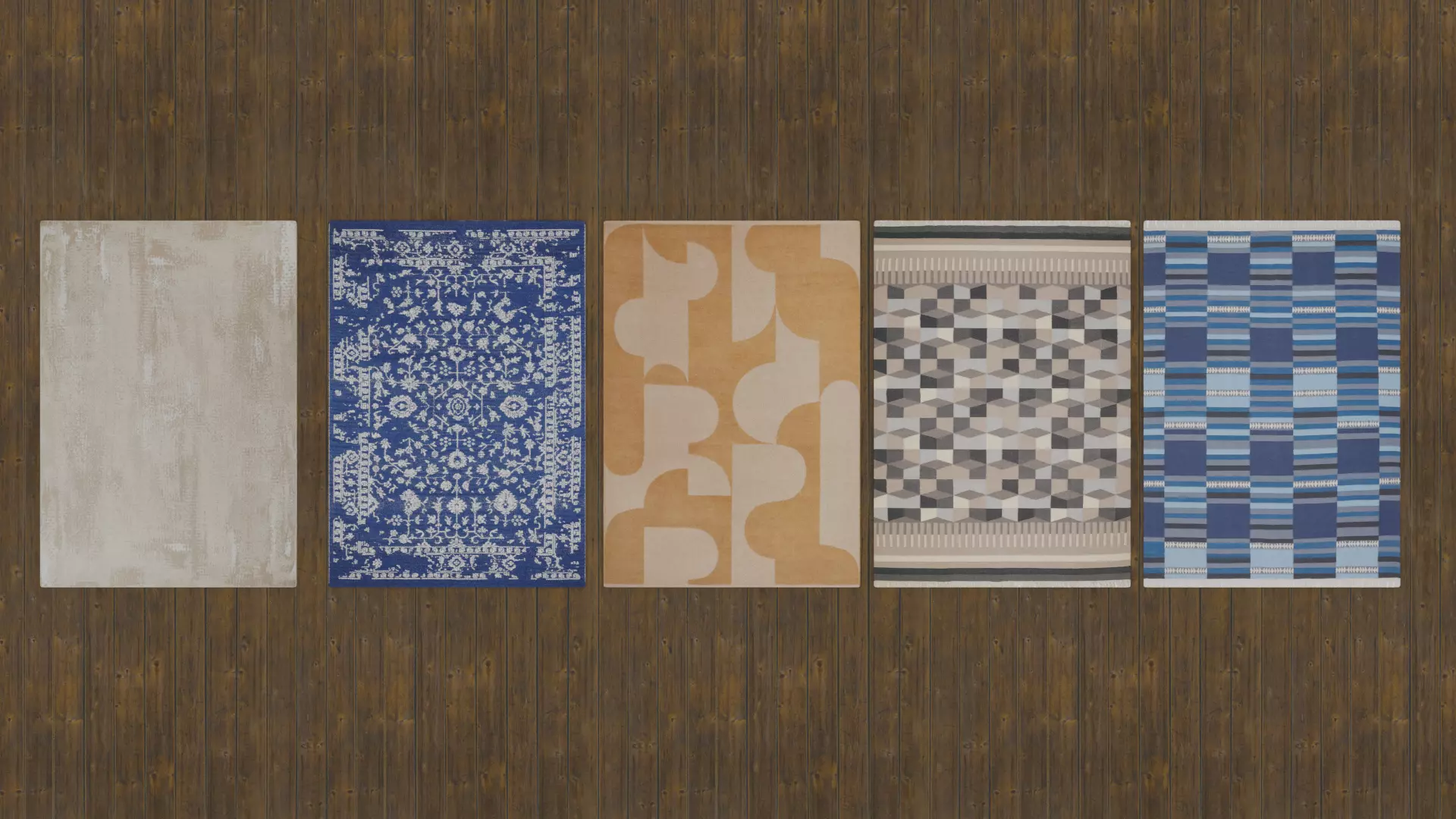 IKEA 5 Basic carpets Free 3D model