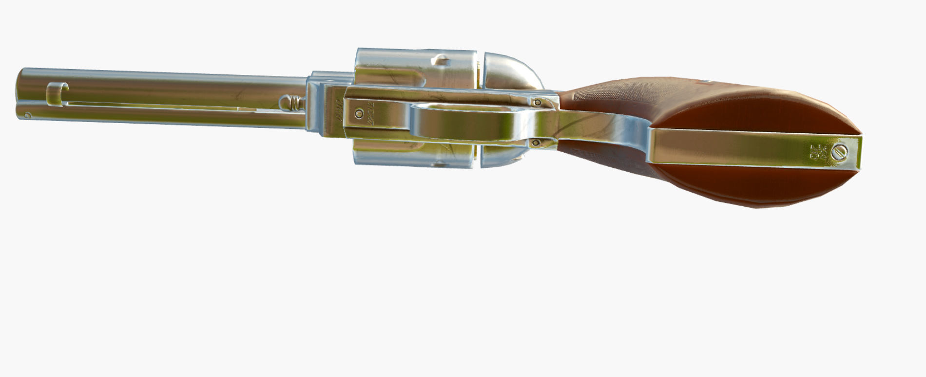 Colt Single Action Army Low-poly 3D model_7