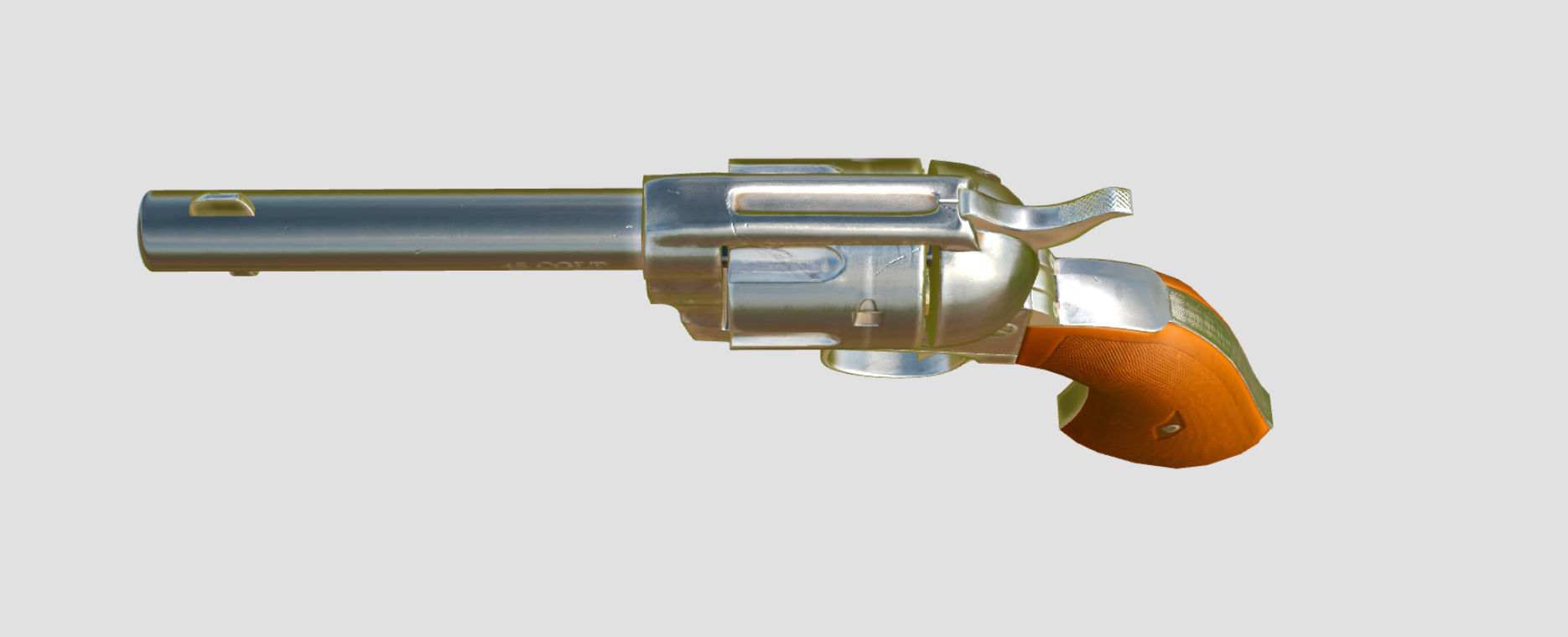 Colt Single Action Army Low-poly 3D model_4