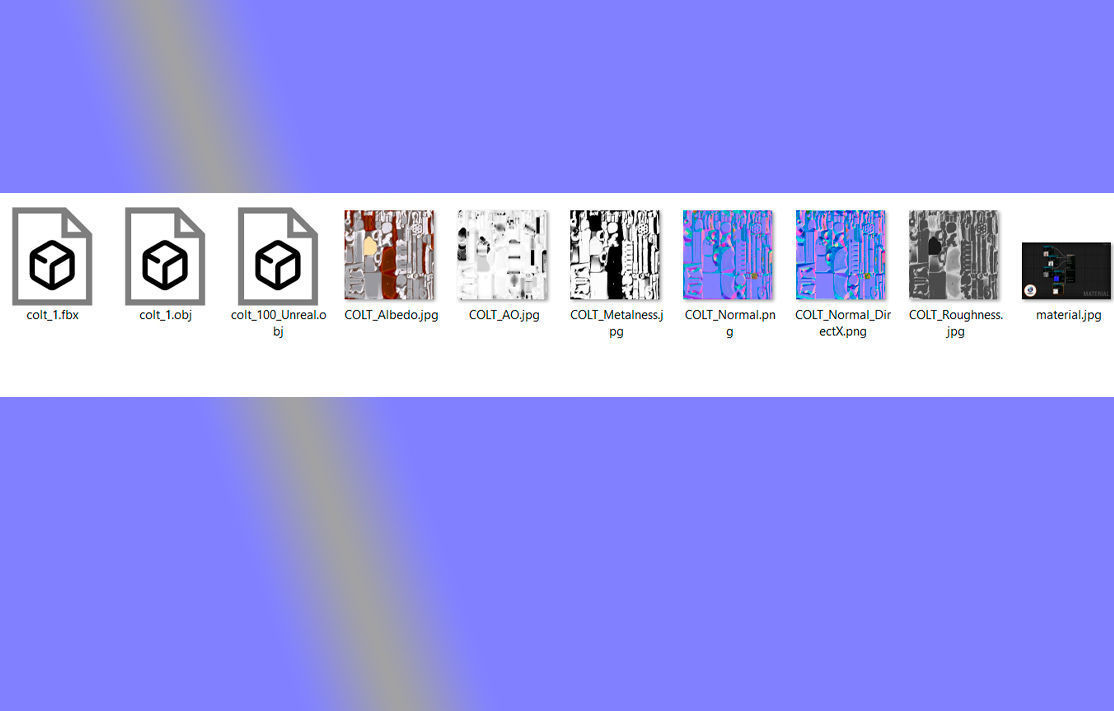 Colt Single Action Army Low-poly 3D model_14