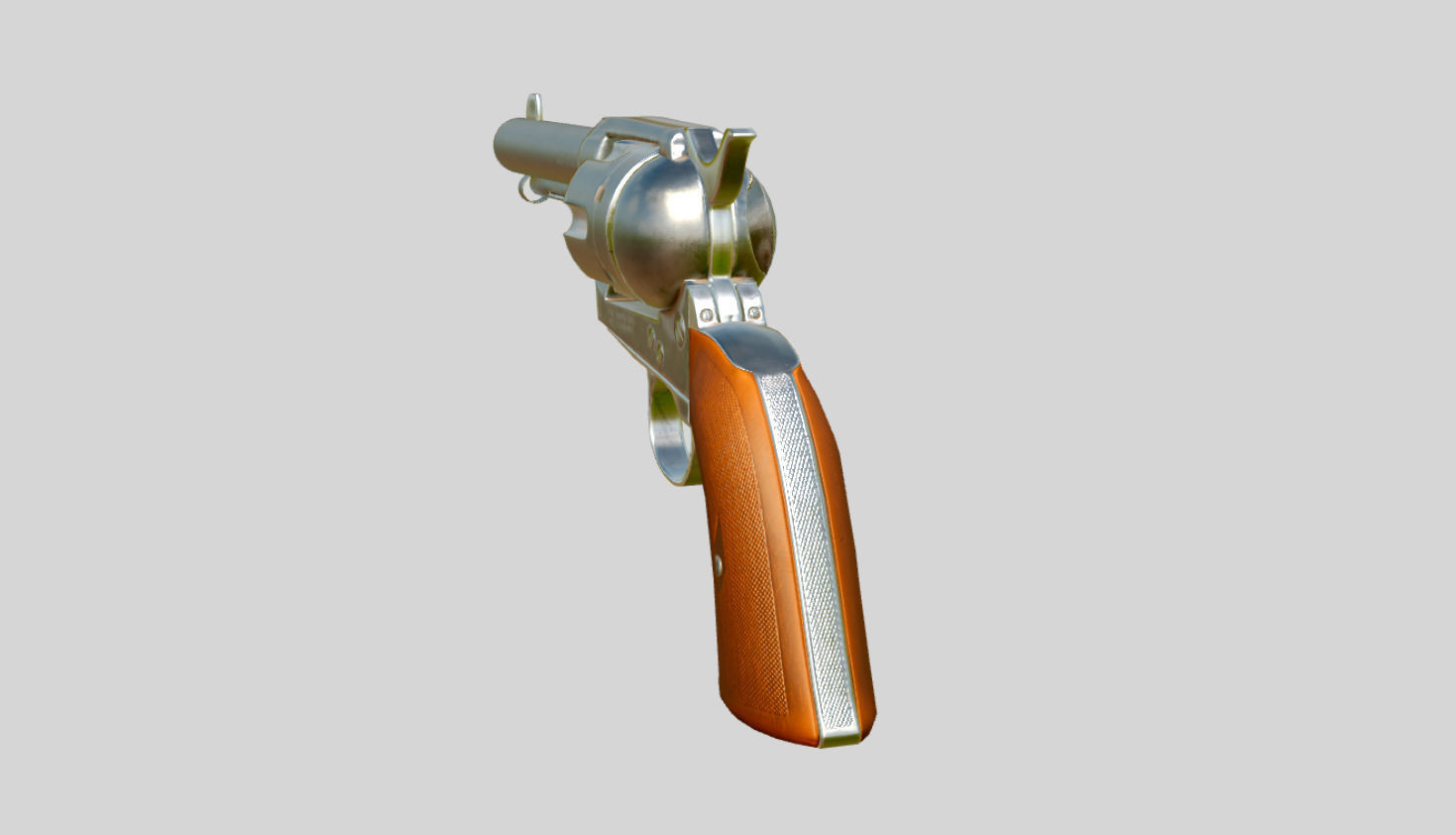 Colt Single Action Army Low-poly 3D model_3