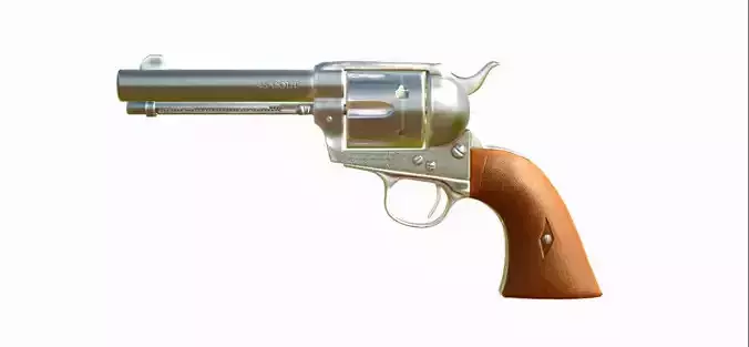 Colt Single Action Army Low-poly 3D model