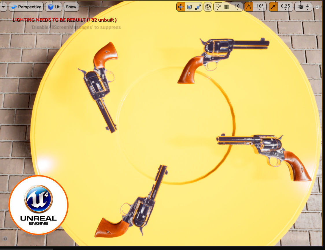 Colt Single Action Army Low-poly 3D model_9