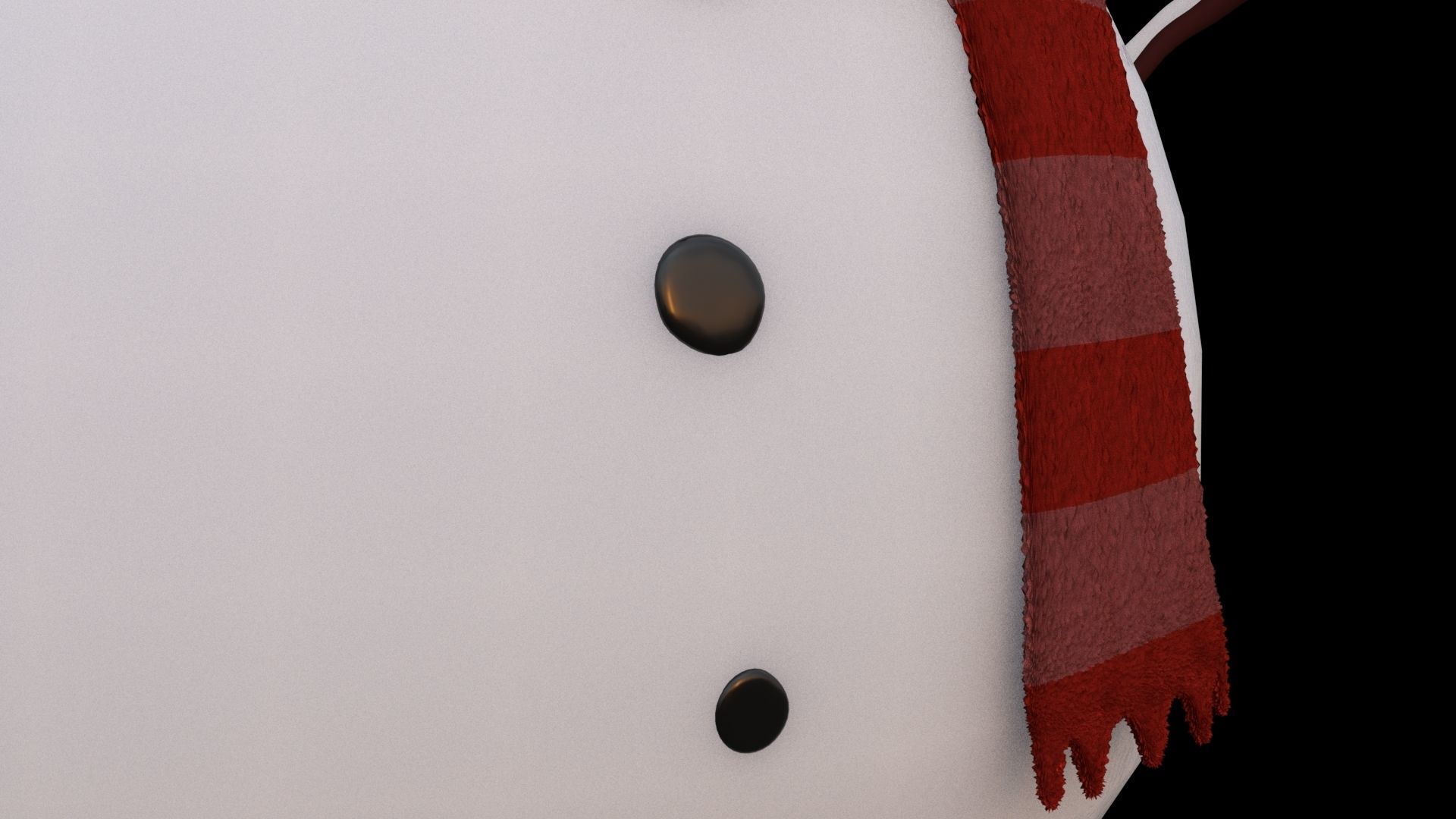 Snowman wearing scarf and hat Low-poly 3D model_6