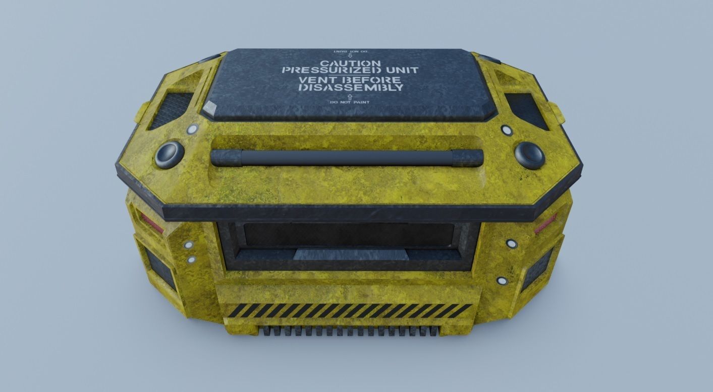 Weapons Crate 3D Model Low-poly 3D model_16