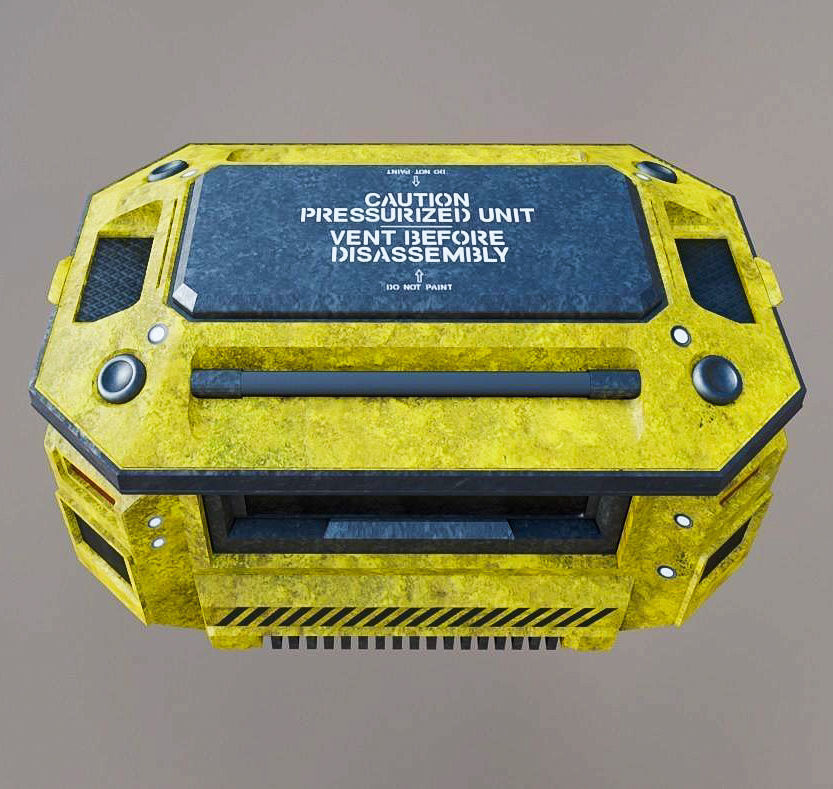 Weapons Crate 3D Model Low-poly 3D model_1