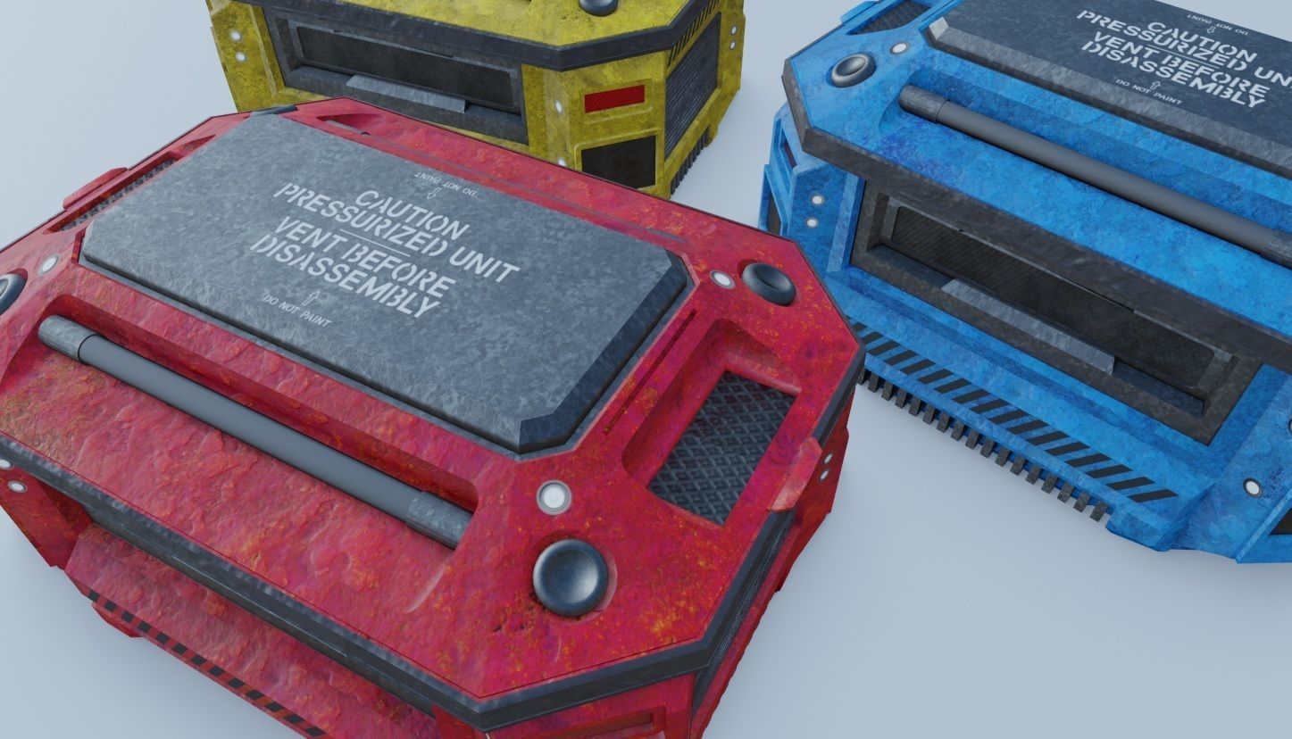 Weapons Crate 3D Model Low-poly 3D model_9