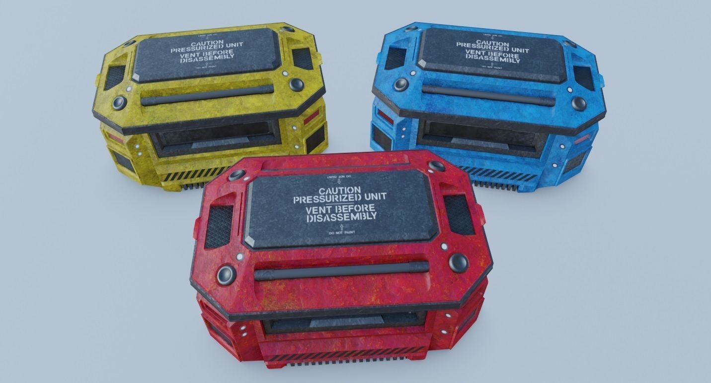 Weapons Crate 3D Model Low-poly 3D model_4