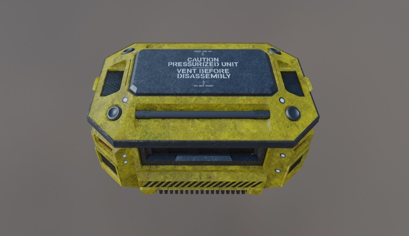 Weapons Crate 3D Model Low-poly 3D model_7