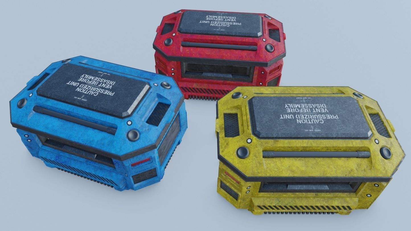 Weapons Crate 3D Model Low-poly 3D model_2