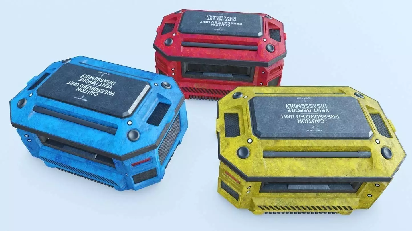 Weapons Crate 3D Model Low-poly 3D model_0