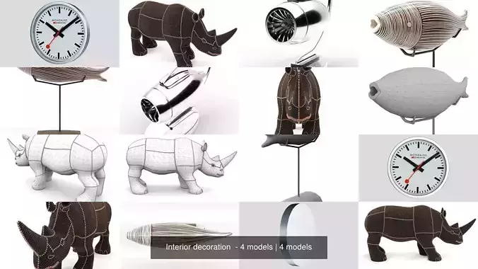 Interior decoration  - 4 models