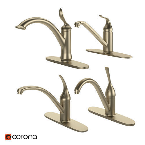 kitchen faucet set 01 Free 3D model
