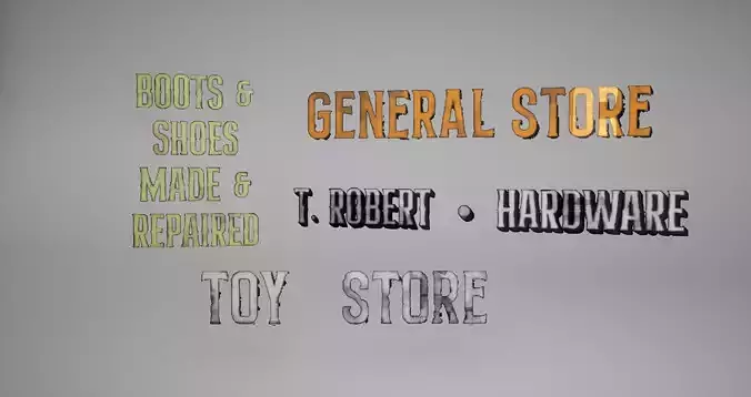 Decal Set Low  Low-poly 3D model