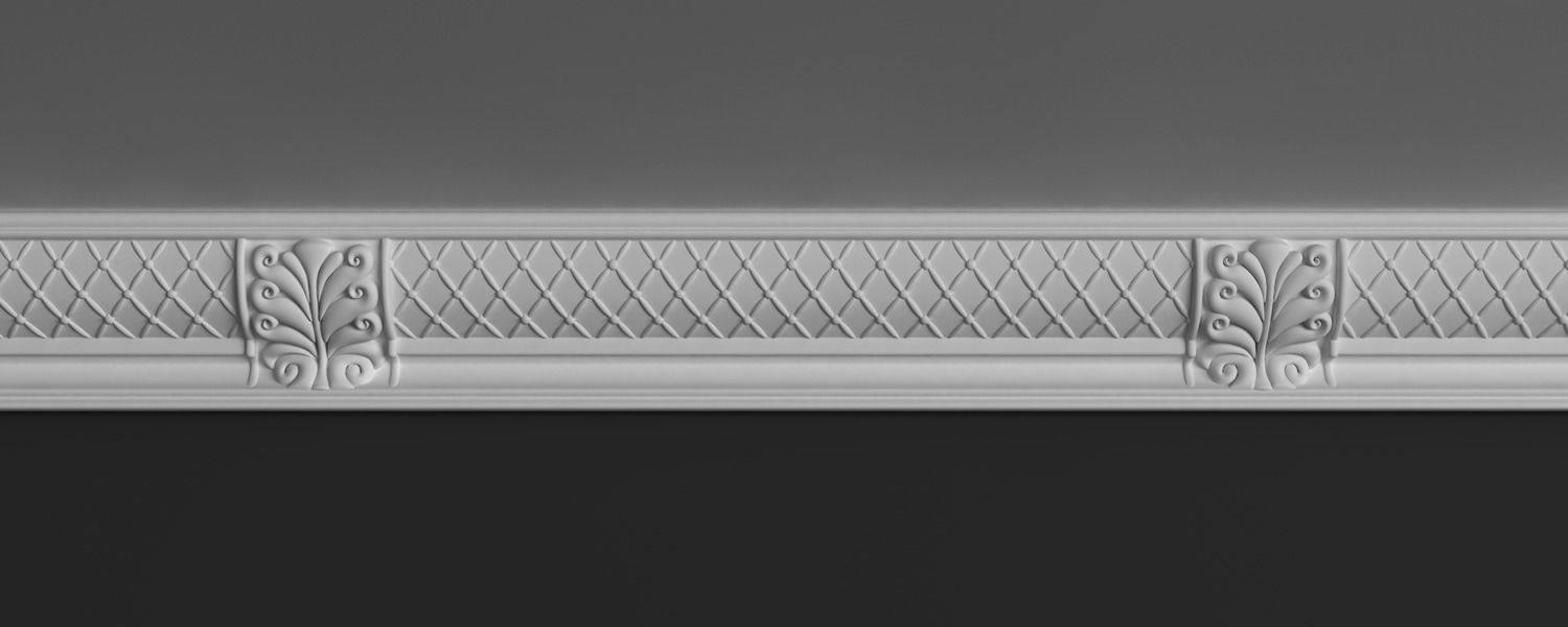 Cornice Moulding 3D Model with Classic Elements 3D model_1