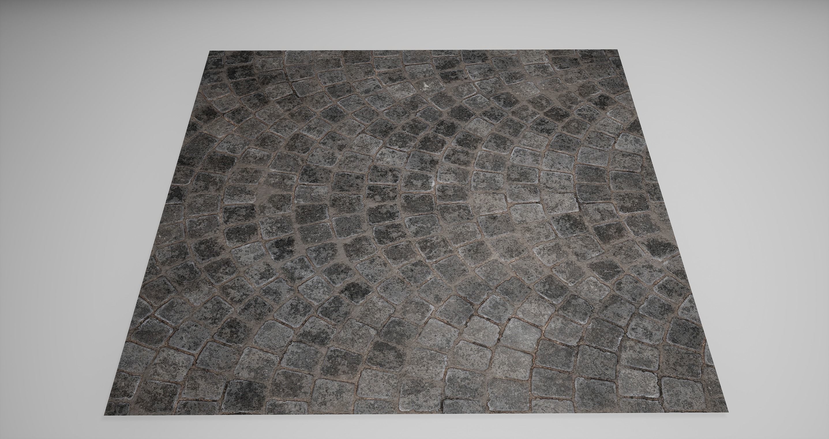 Floor Low Poly Game Ready cobblestone rug Low-poly 3D model_3