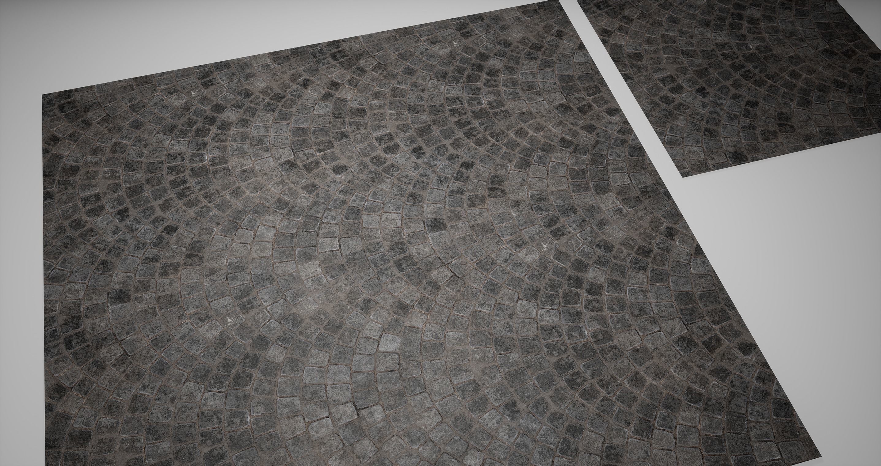 Floor Low Poly Game Ready cobblestone rug Low-poly 3D model_1