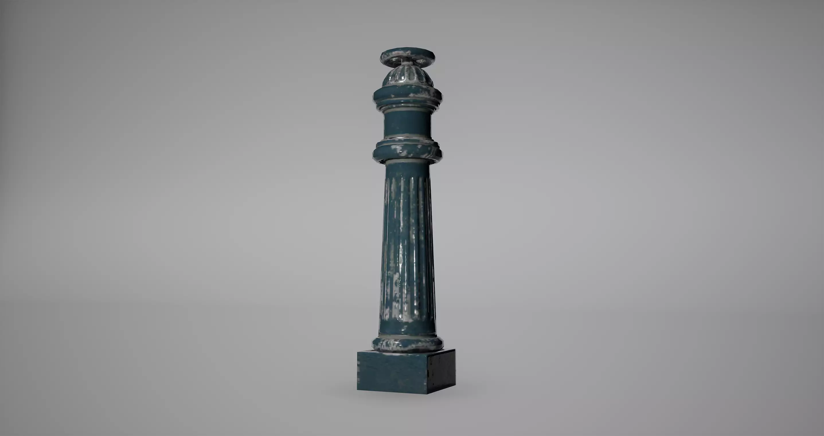 Hydrant Low Poly Game Ready wooden pole Low-poly 3D model_0