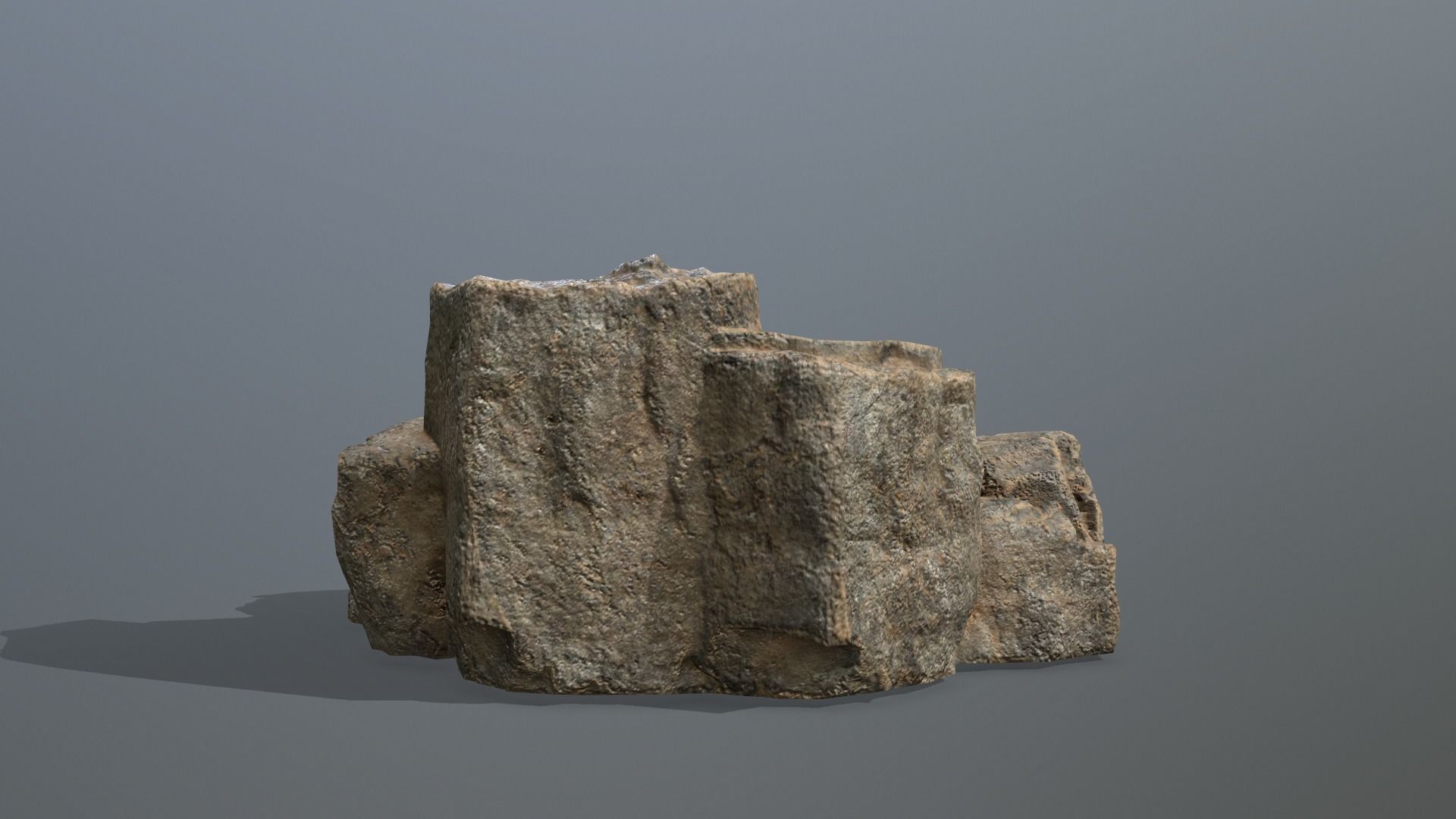 Altar Set rock Low-poly 3D model_14
