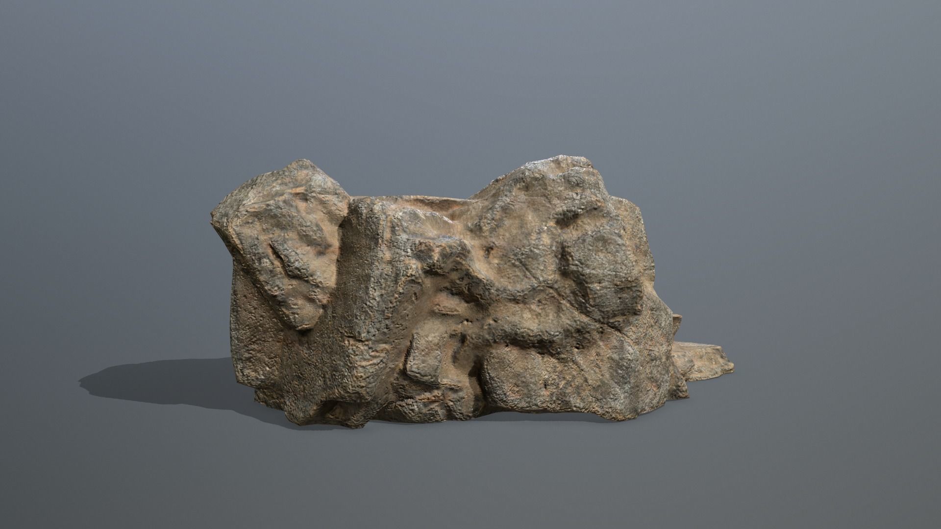 Altar Set rock Low-poly 3D model_6