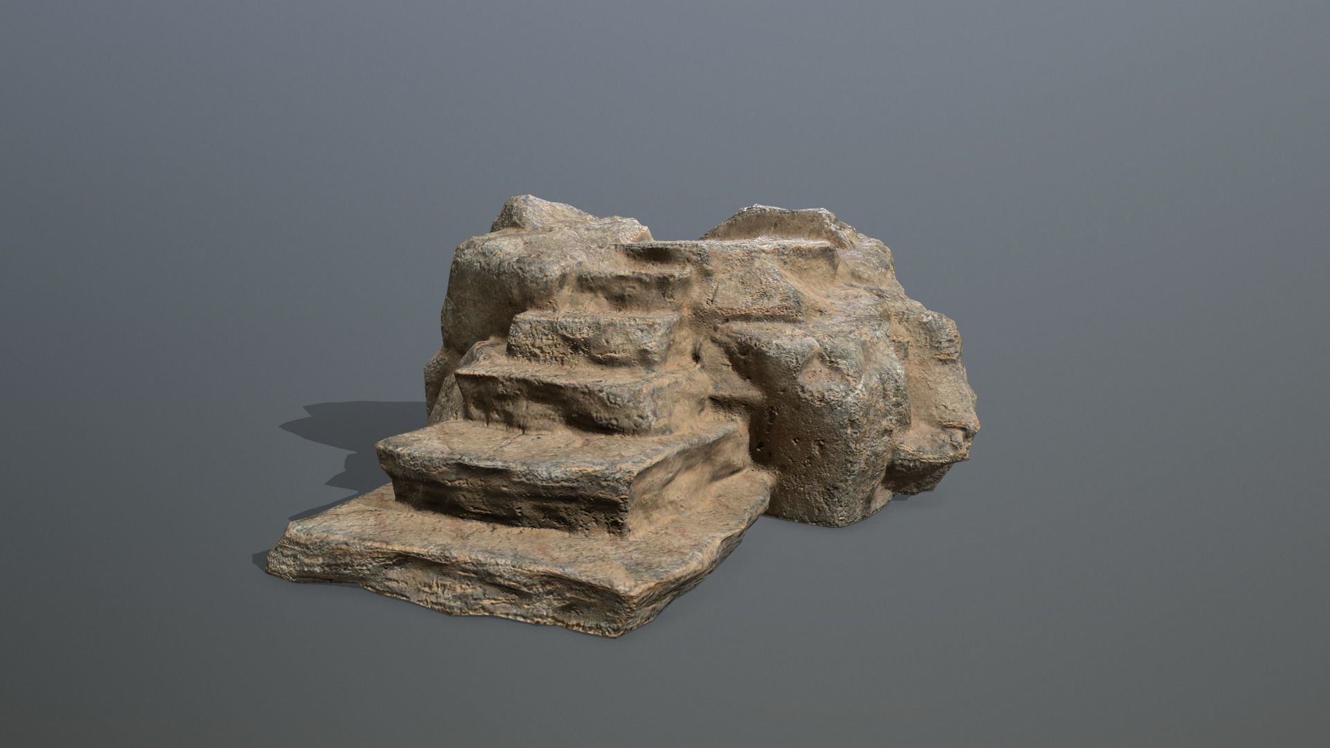 Altar Set rock Low-poly 3D model_3