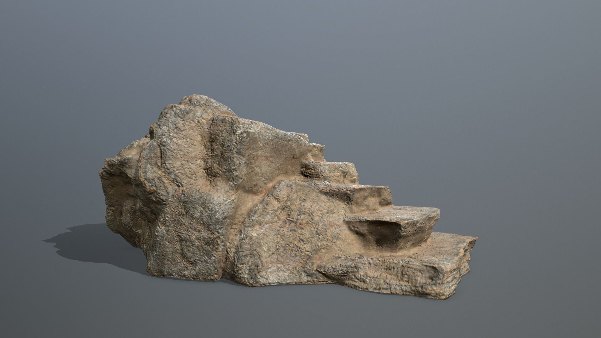 Altar Set rock Low-poly 3D model_7