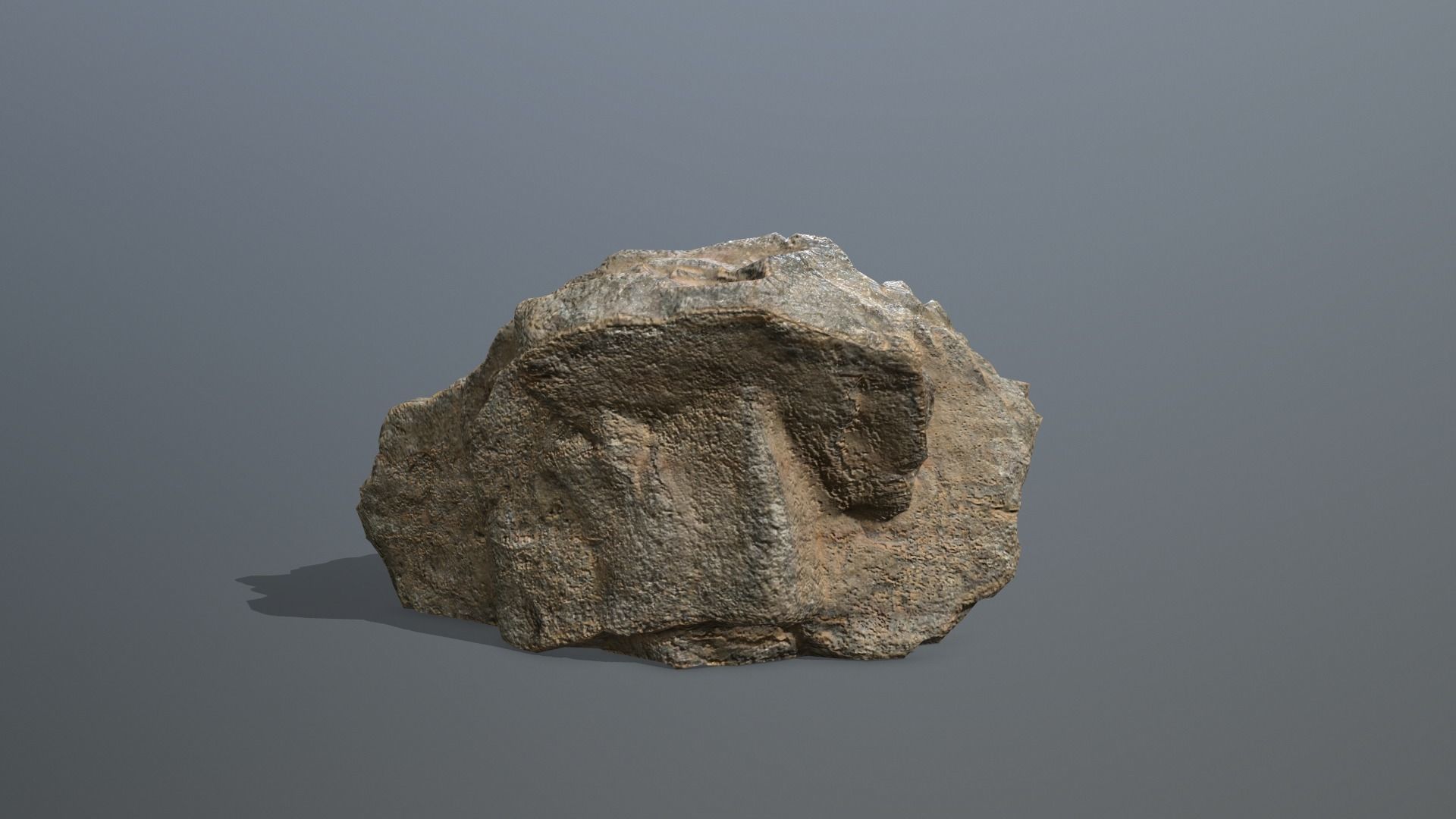 Altar Set rock Low-poly 3D model_5