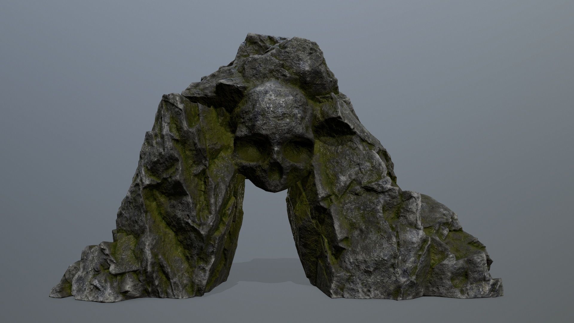 Skull Cave Low-poly 3D model_5