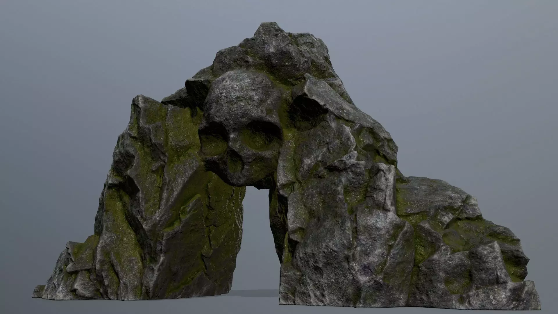 Skull Cave Low-poly 3D model_0