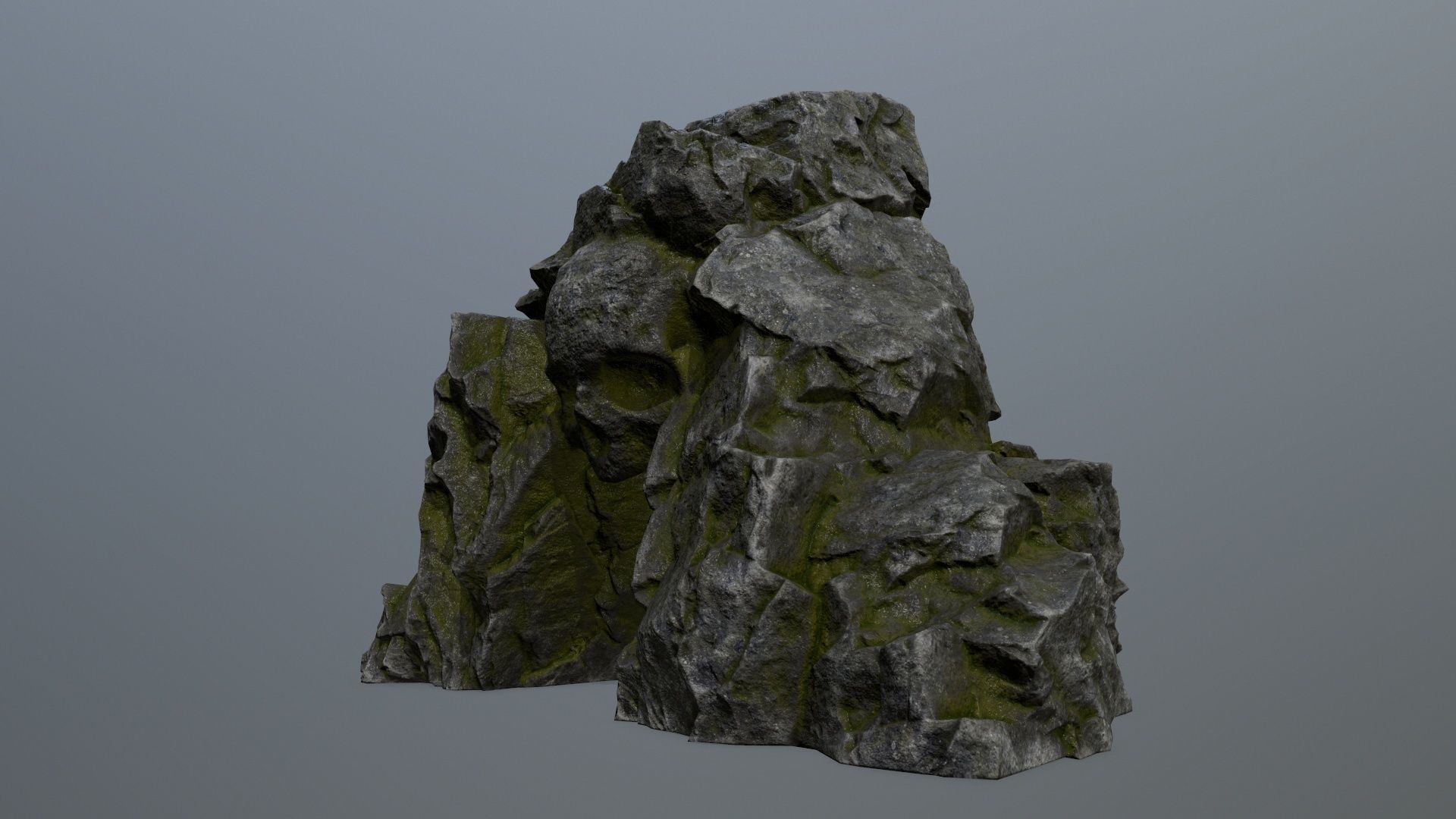 Skull Cave Low-poly 3D model_6