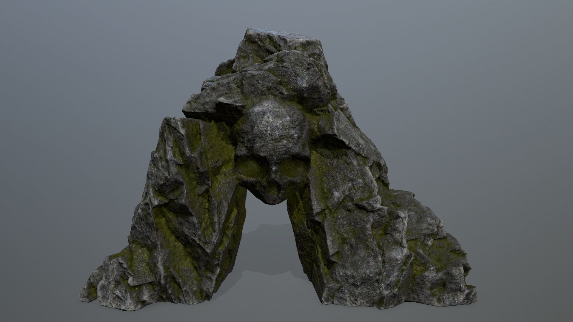 Skull Cave Low-poly 3D model_1