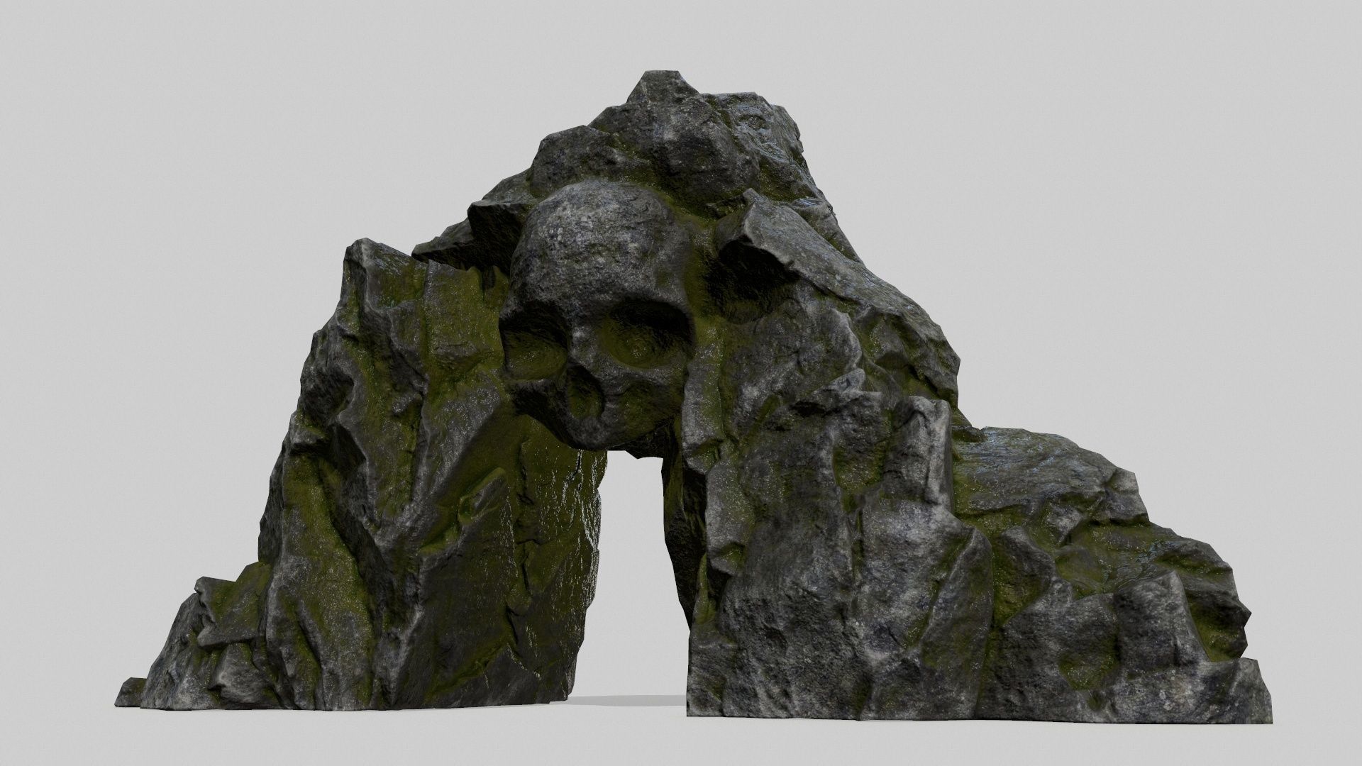 Skull Cave Low-poly 3D model_4