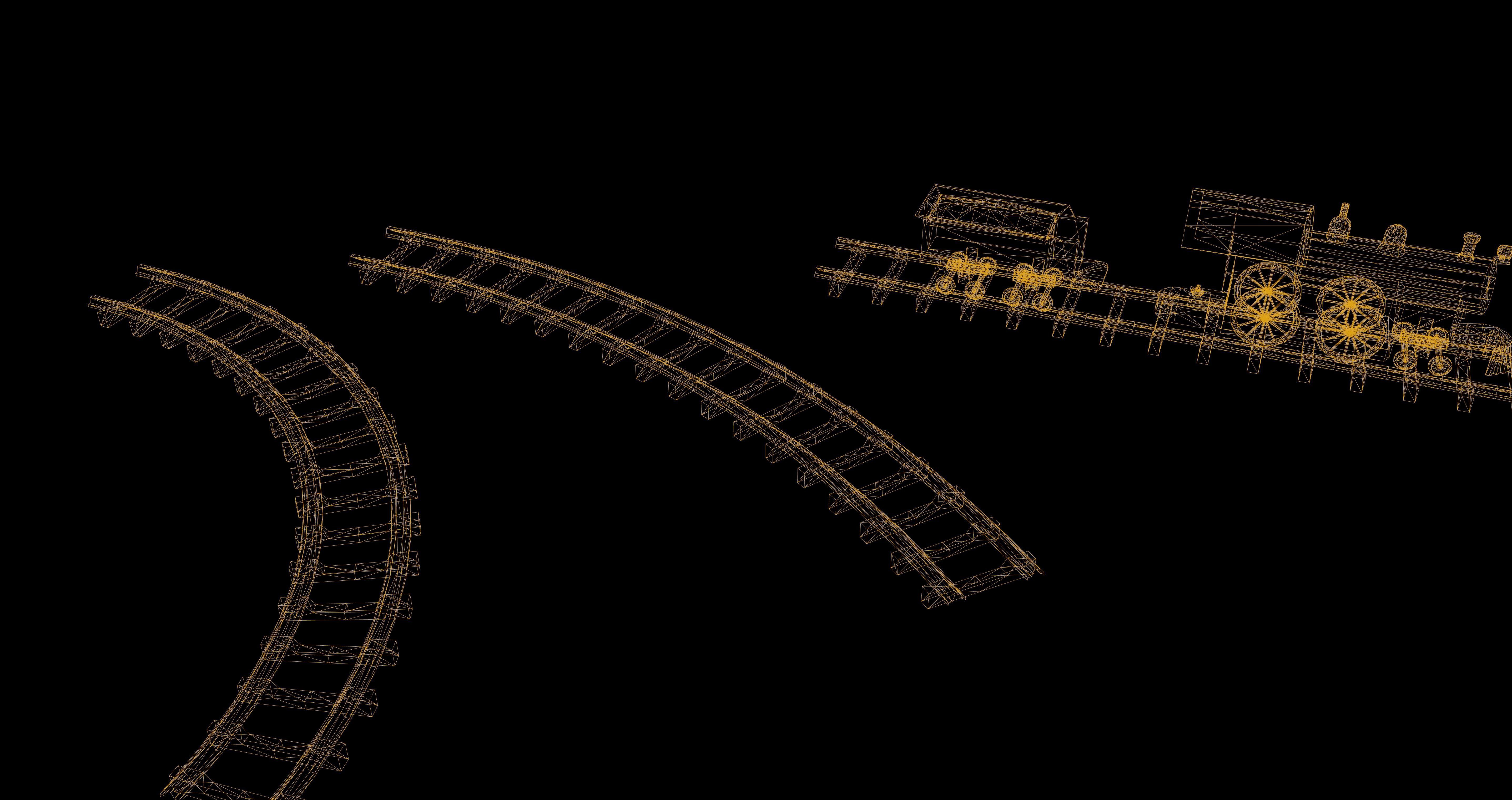 Toy Locomotive Low Poly Game Ready Low-poly 3D model_4