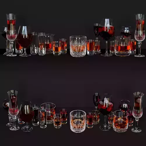 Set of glasses