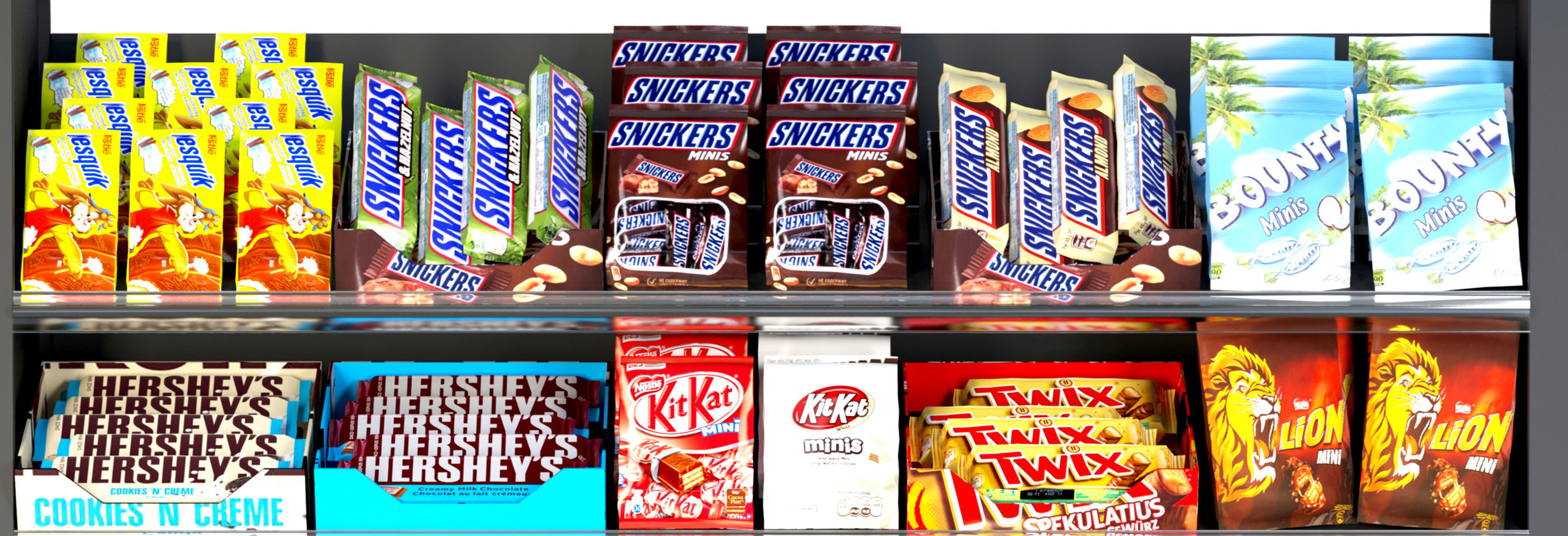 Large showcase in the store 3D model_2