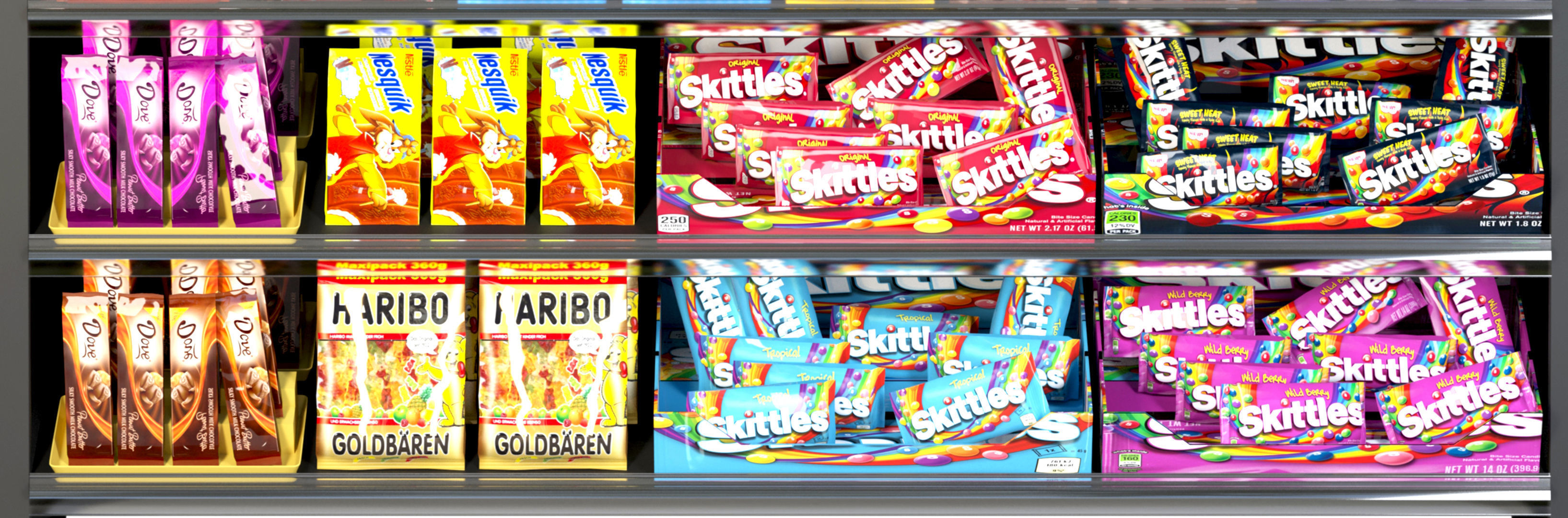 Large showcase in the store 3D model_4