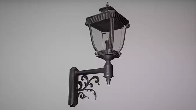 Streetlight Hanging Low Poly Game Ready 
