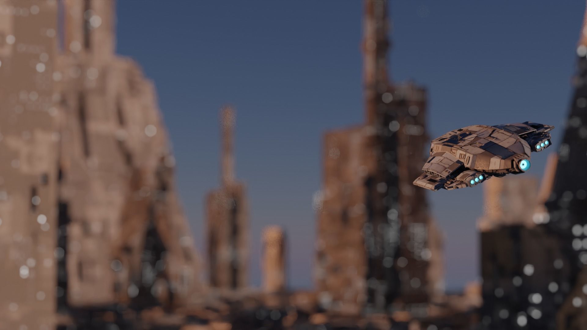 33 Low Poly Scifi Buildings  3D model_2