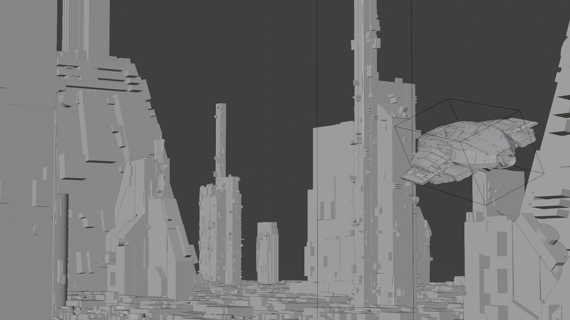 33 Low Poly Scifi Buildings  3D model_4