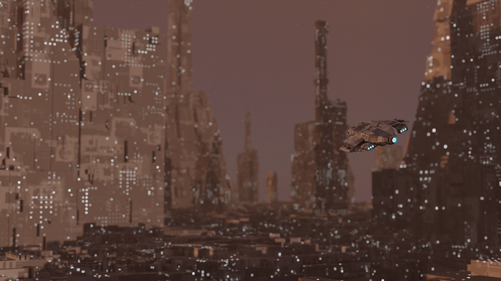33 Low Poly Scifi Buildings  3D model_3