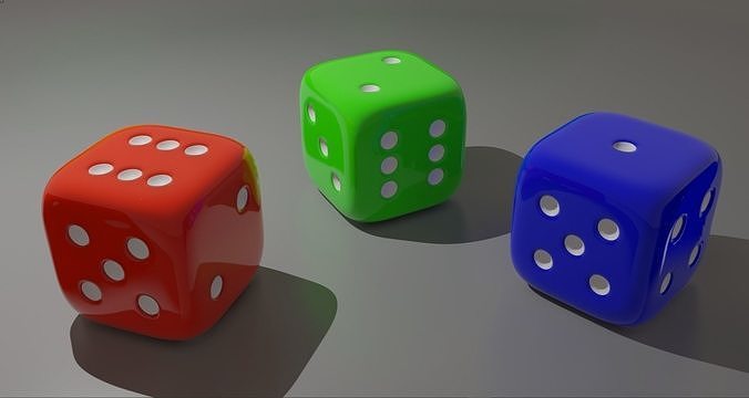 Dice in evee Free low-poly 3D model