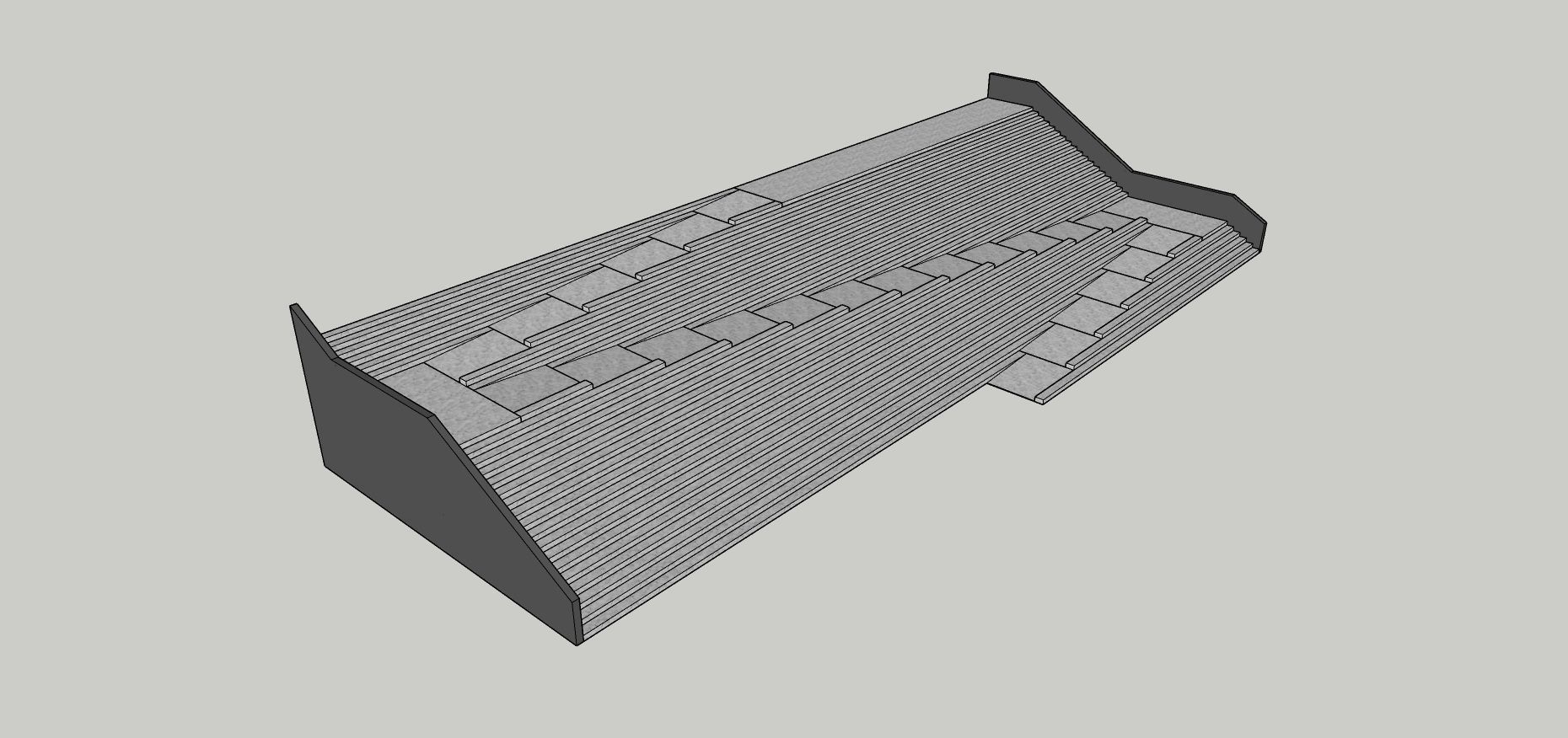 Marble stairs with ramp 3D model | CGTrader