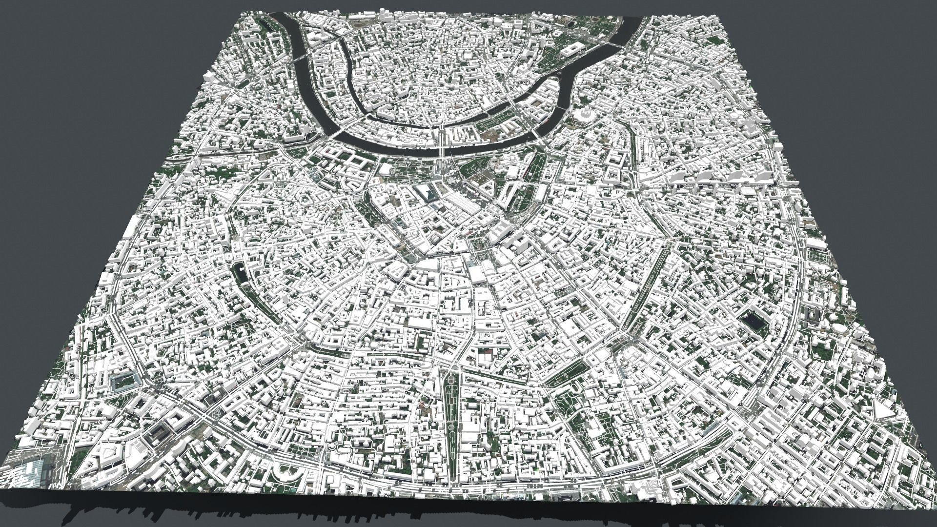 Cityscape Moscow The First Garden Ring 3D model_8